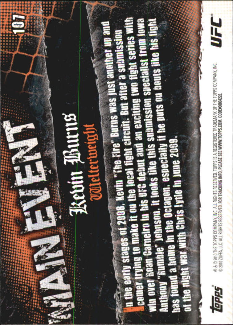 A9506- 2010 Topps UFC Main Event #s 1-150 +Inserts -You Pick- 15+ FREE US SHIP - Picture 137 of 249