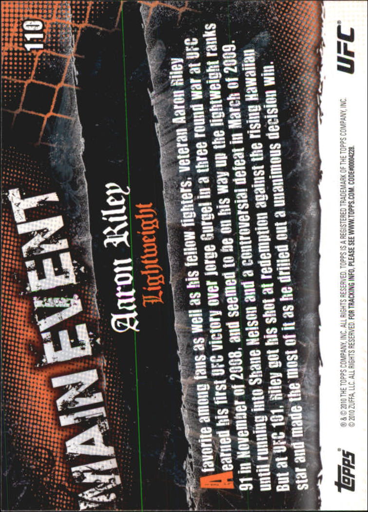 A9506- 2010 Topps UFC Main Event #s 1-150 +Inserts -You Pick- 15+ FREE US SHIP - Picture 141 of 249