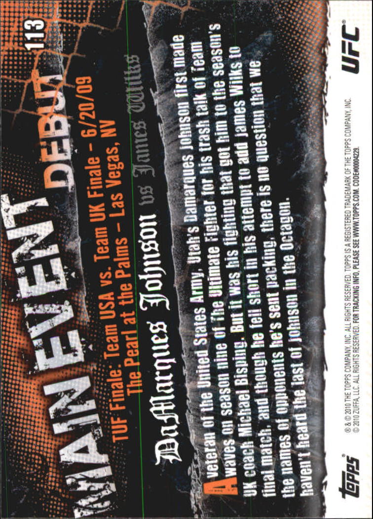 A9506- 2010 Topps UFC Main Event #s 1-150 +Inserts -You Pick- 15+ FREE US SHIP - Picture 147 of 249