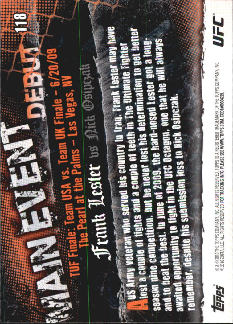 A9506- 2010 Topps UFC Main Event #s 1-150 +Inserts -You Pick- 15+ FREE US SHIP - Picture 157 of 249