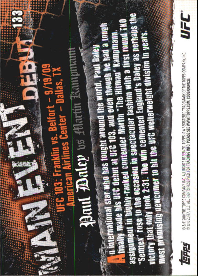 A9506- 2010 Topps UFC Main Event #s 1-150 +Inserts -You Pick- 15+ FREE US SHIP - Picture 181 of 249