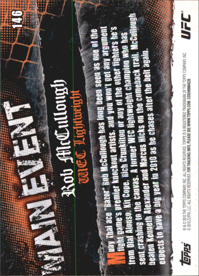 A9506- 2010 Topps UFC Main Event #s 1-150 +Inserts -You Pick- 15+ FREE US SHIP - Picture 197 of 249