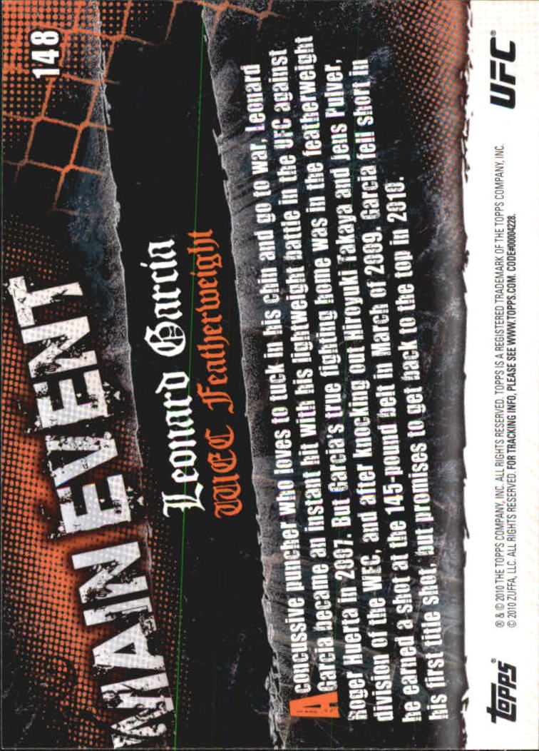 A9506- 2010 Topps UFC Main Event #s 1-150 +Inserts -You Pick- 15+ FREE US SHIP - Picture 199 of 249