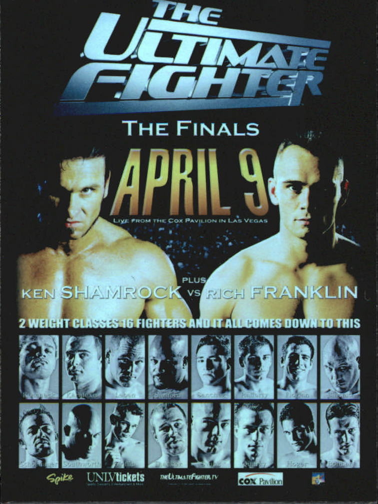 2010 Topps UFC Main Event Fight Posters #TUF1 TUF 1 Finale/Ken Shamrock/Rich Franklin