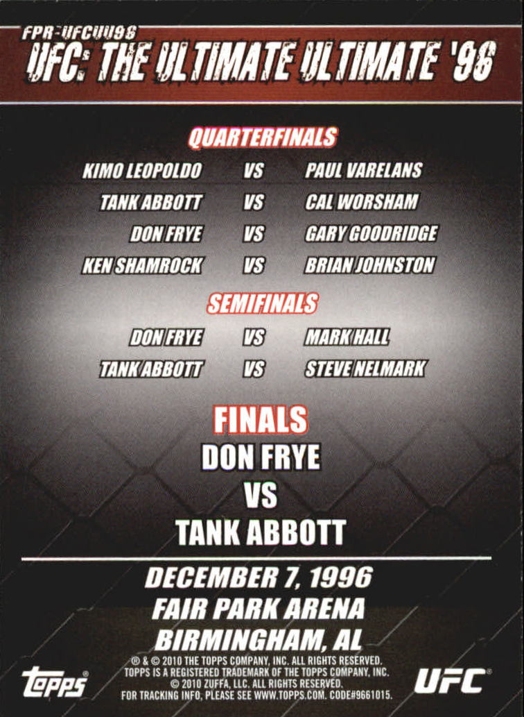 2010 Topps UFC (Ultimate Fighting Championship) MMA "Insert" Cards - Picture 79 of 159