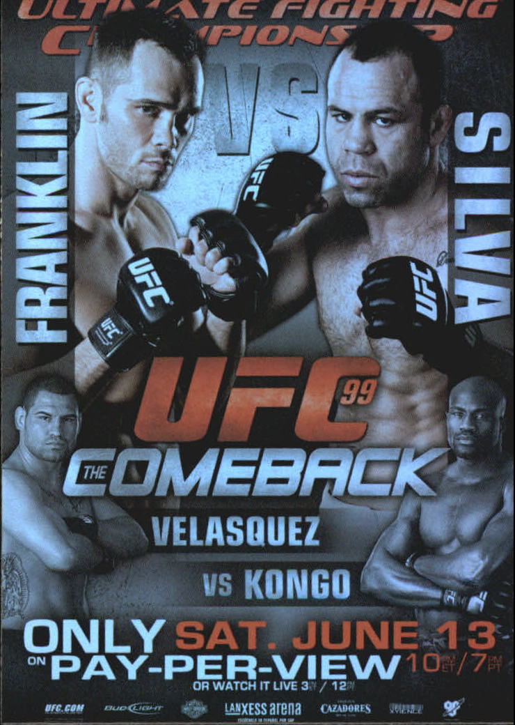 2010 Topps UFC Fight Posters #UFC99 UFC 99/Rich Franklin/Wanderlei Silva/Cain Velasquez/Cheick Kongo
