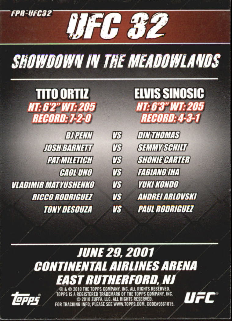 2010 Topps UFC (Ultimate Fighting Championship) MMA "Insert" Cards - Picture 37 of 159