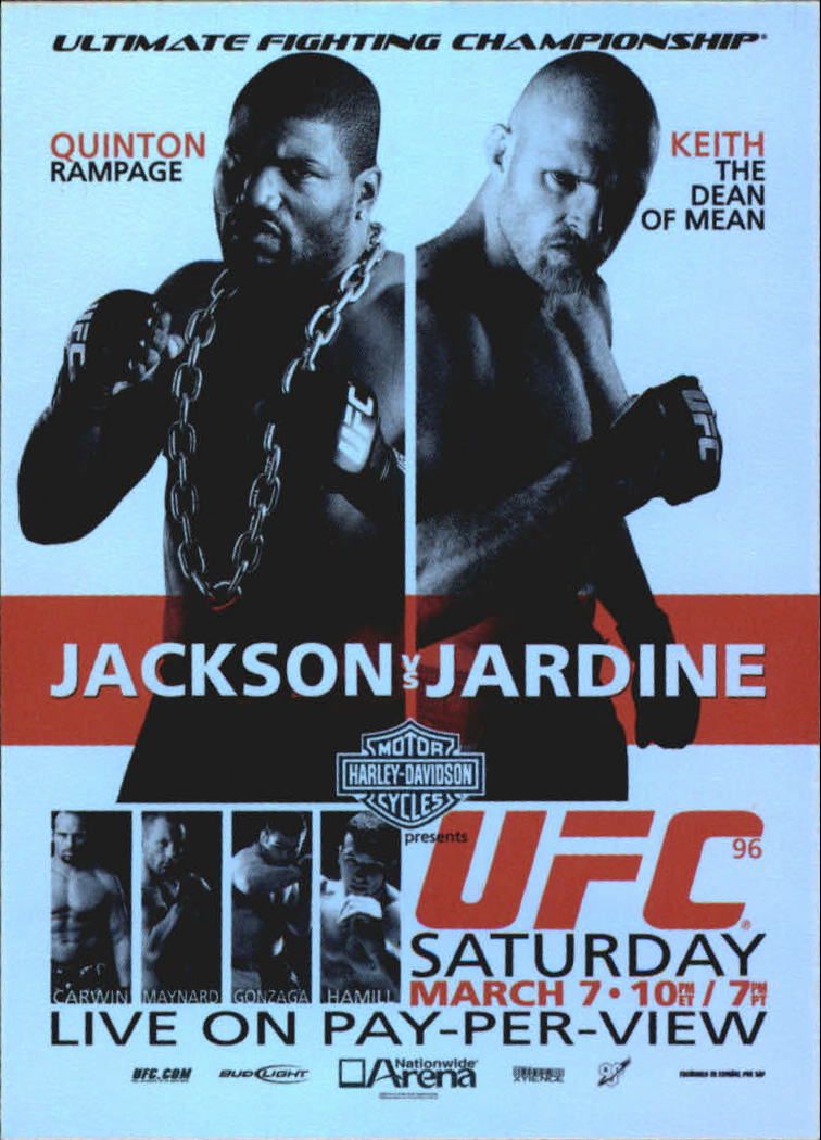 2010 Topps UFC Fight Posters #UFC96 UFC 96/Quinton Jackson/Keith Jardine/Shane Carwin/Gray Maynard/Gabriel Gonzaga/Matt Hamill