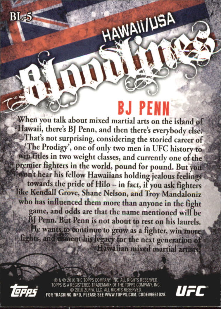 2010 Topps UFC (Ultimate Fighting Championship) MMA "Insert" Cards - Picture 11 of 159