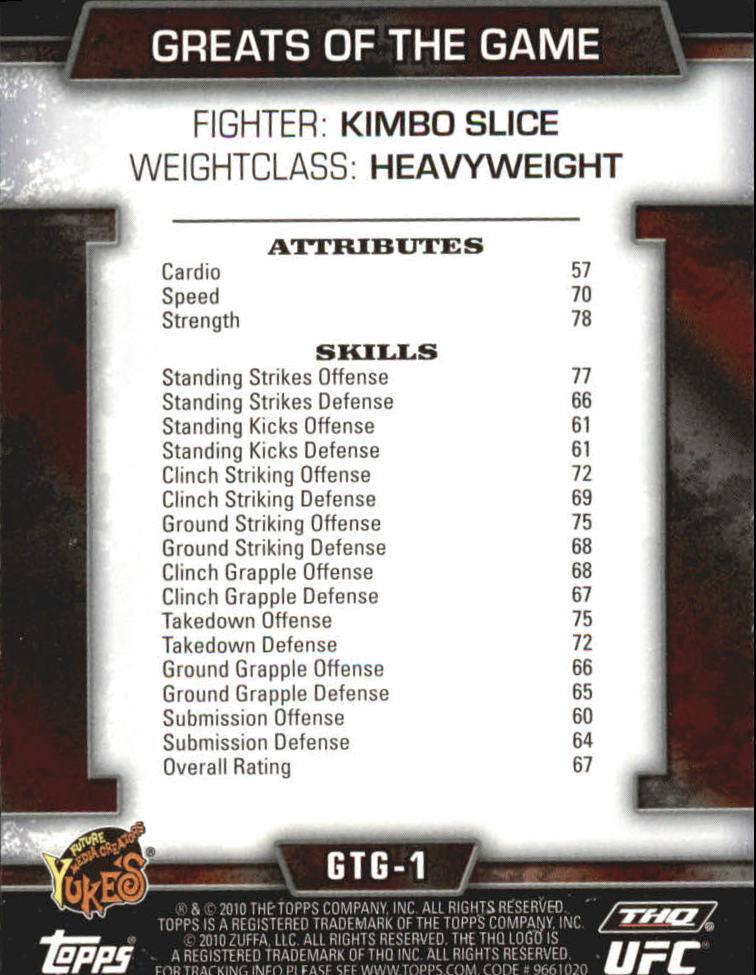 2010 Topps UFC (Ultimate Fighting Championship) MMA "Insert" Cards - Picture 81 of 159