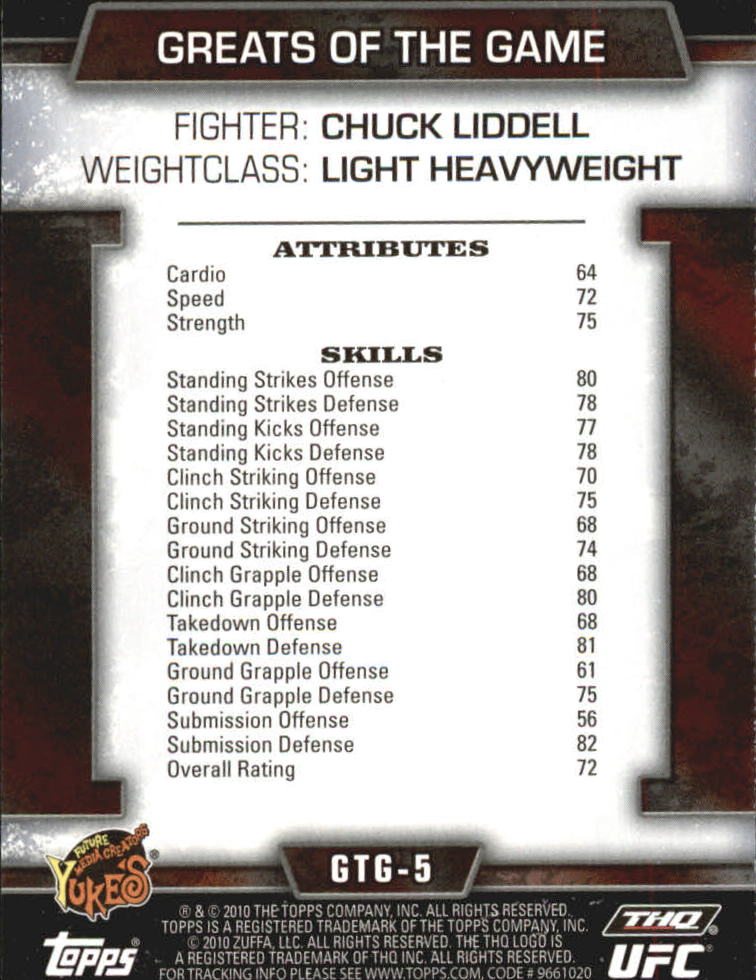 2010 Topps UFC (Ultimate Fighting Championship) MMA "Insert" Cards - Picture 89 of 159