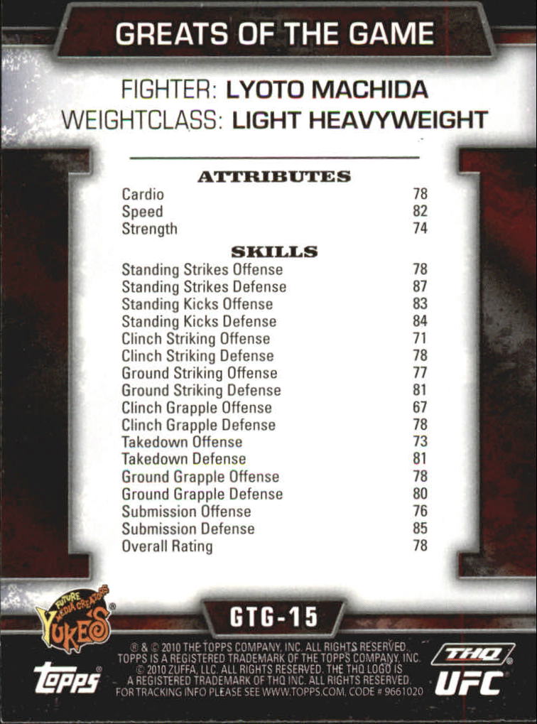 2010 Topps UFC (Ultimate Fighting Championship) MMA "Insert" Cards - Picture 109 of 159