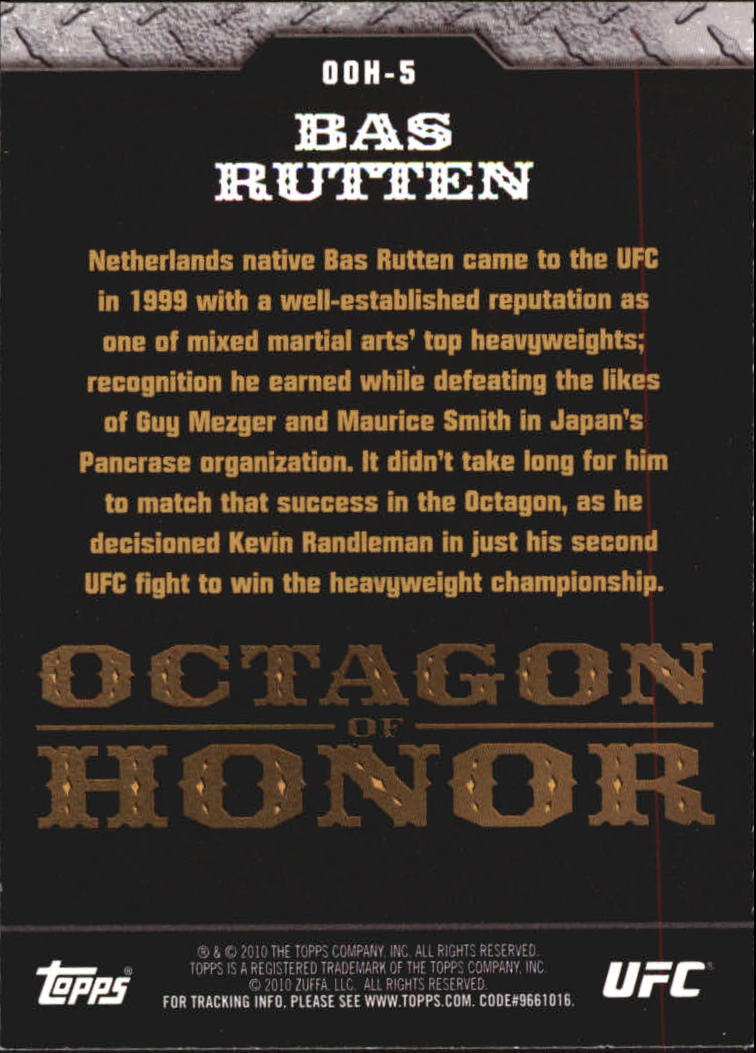 2010 Topps UFC (Ultimate Fighting Championship) MMA "Insert" Cards - Picture 119 of 159