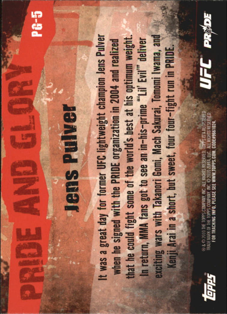 2010 Topps UFC (Ultimate Fighting Championship) MMA "Insert" Cards - Picture 139 of 159