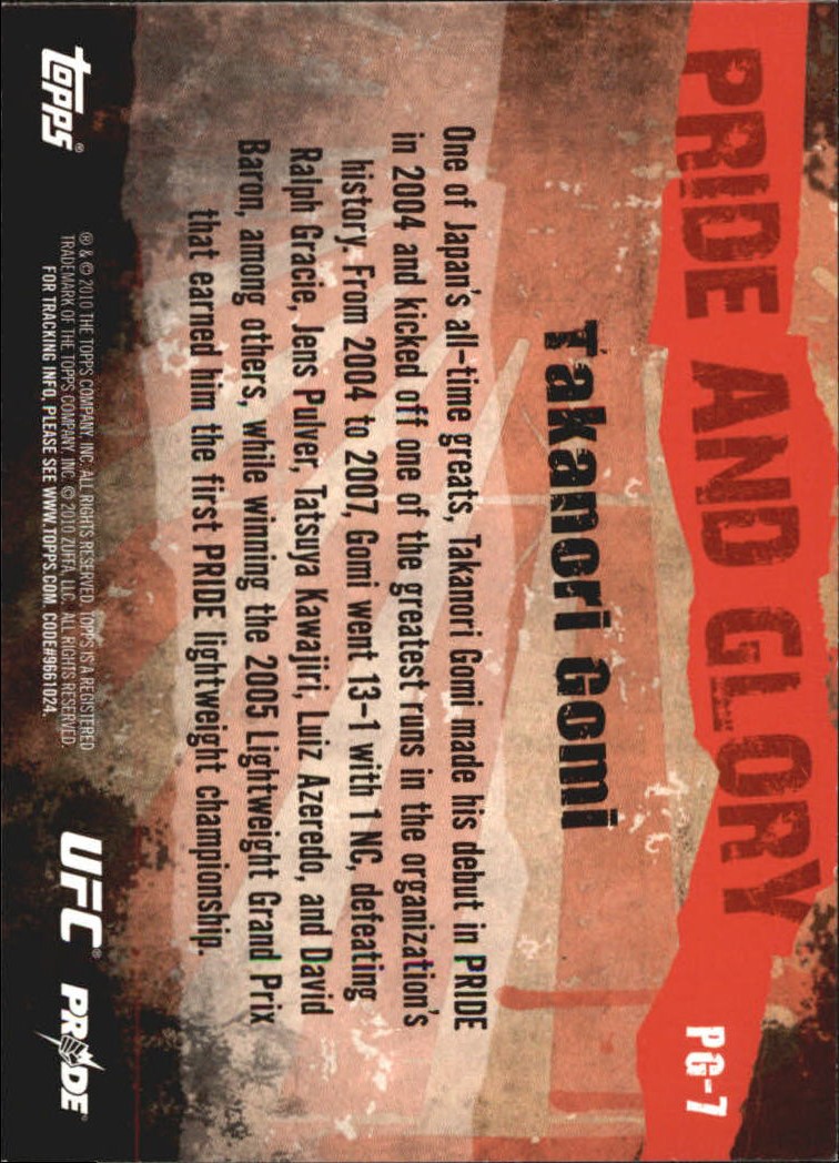 2010 Topps UFC (Ultimate Fighting Championship) MMA "Insert" Cards - Picture 143 of 159