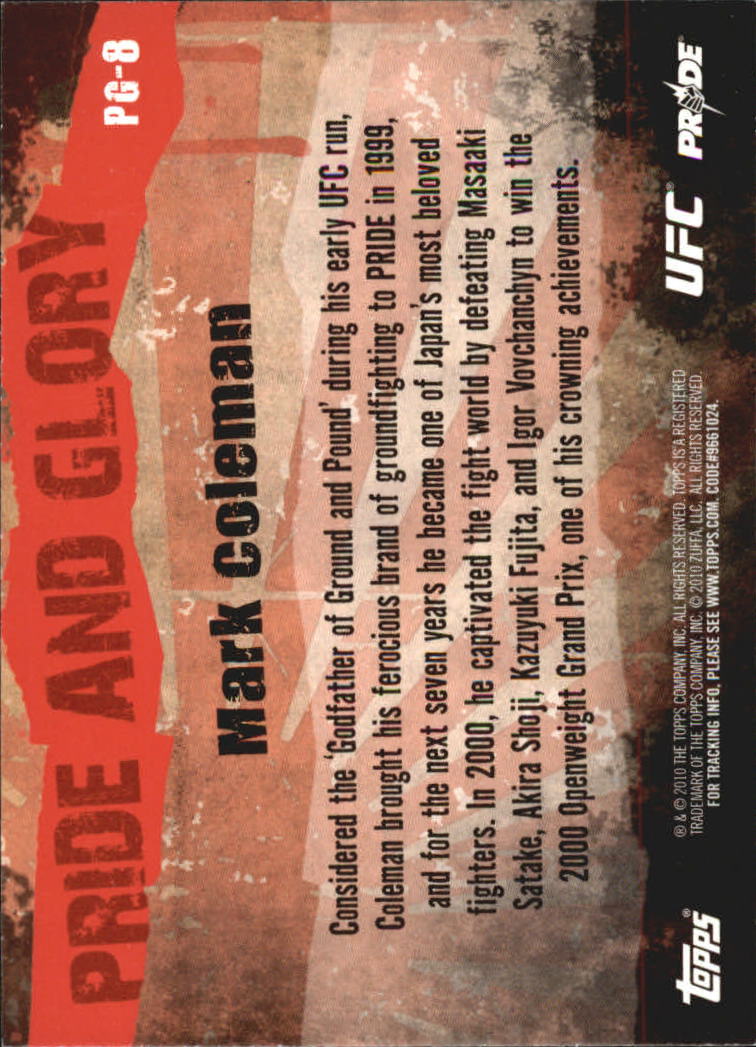 2010 Topps UFC (Ultimate Fighting Championship) MMA "Insert" Cards - Picture 145 of 159