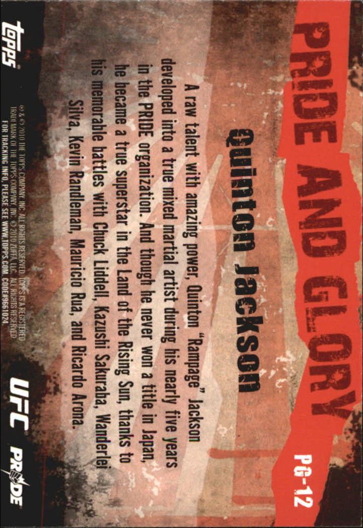 2010 Topps UFC (Ultimate Fighting Championship) MMA "Insert" Cards - Picture 153 of 159