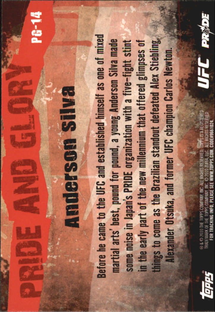 2010 Topps UFC (Ultimate Fighting Championship) MMA "Insert" Cards - Picture 157 of 159