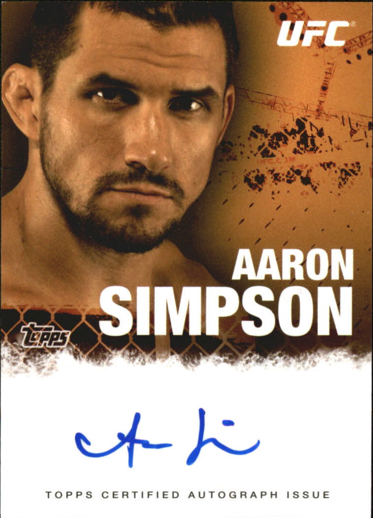 2010 Topps UFC Autographs #FAASI Aaron Simpson