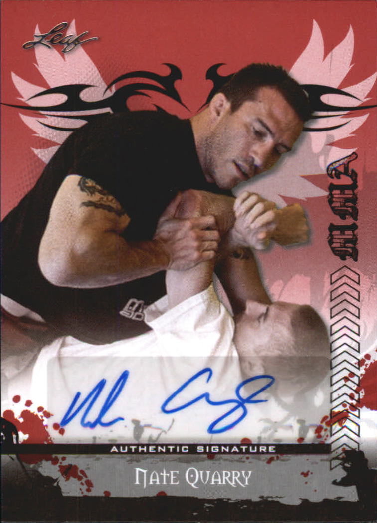 2010 Leaf MMA Autographs Red #AUNQ1 Nate Quarry