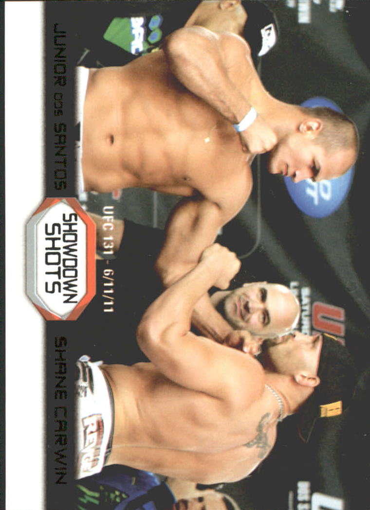 2011 Topps UFC Moment of Truth Showdown Shots Black #SSDC Junior dos Santos/Shane Carwin UFC 131