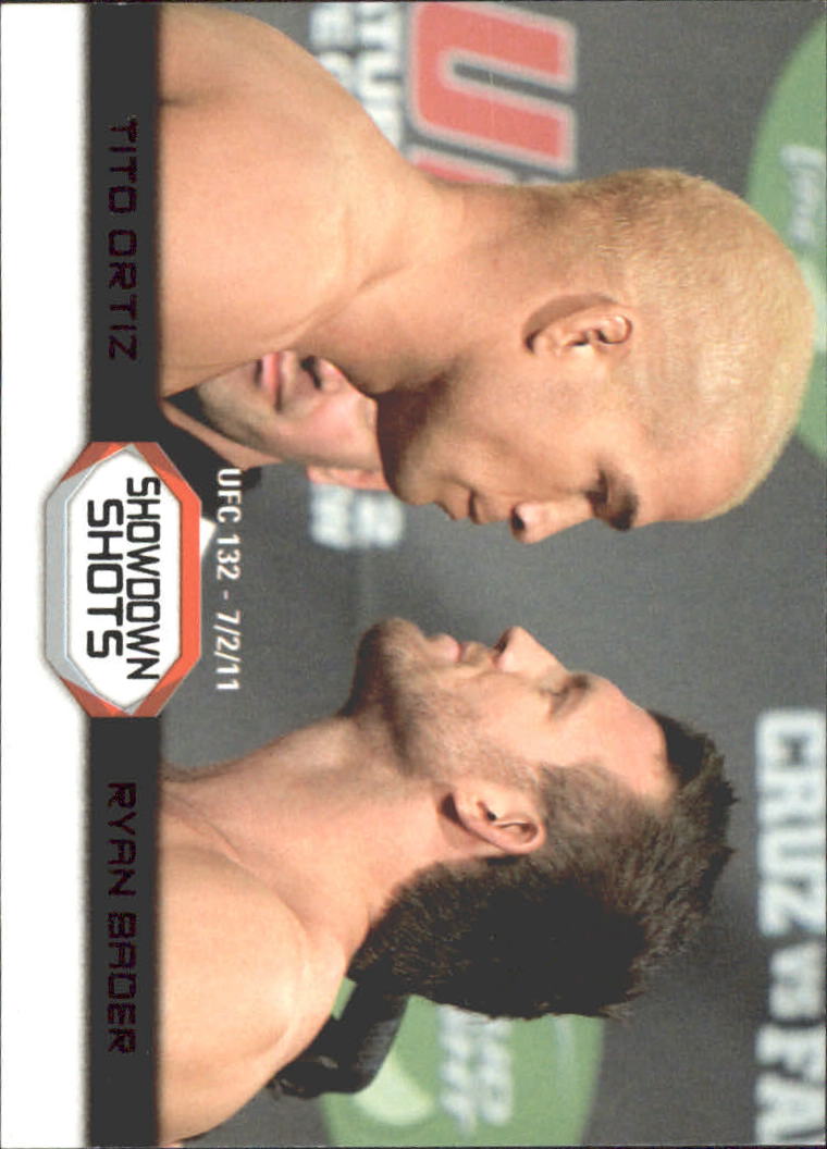 2011 Topps UFC Moment of Truth Showdown Shots Black #SSOB Tito Ortiz/Ryan Bader UFC 132