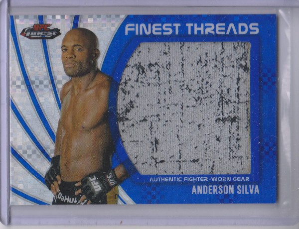 2012 Finest UFC Finest Threads Jumbo Fighter Relics X-Fractors #JFTAS Anderson Silva