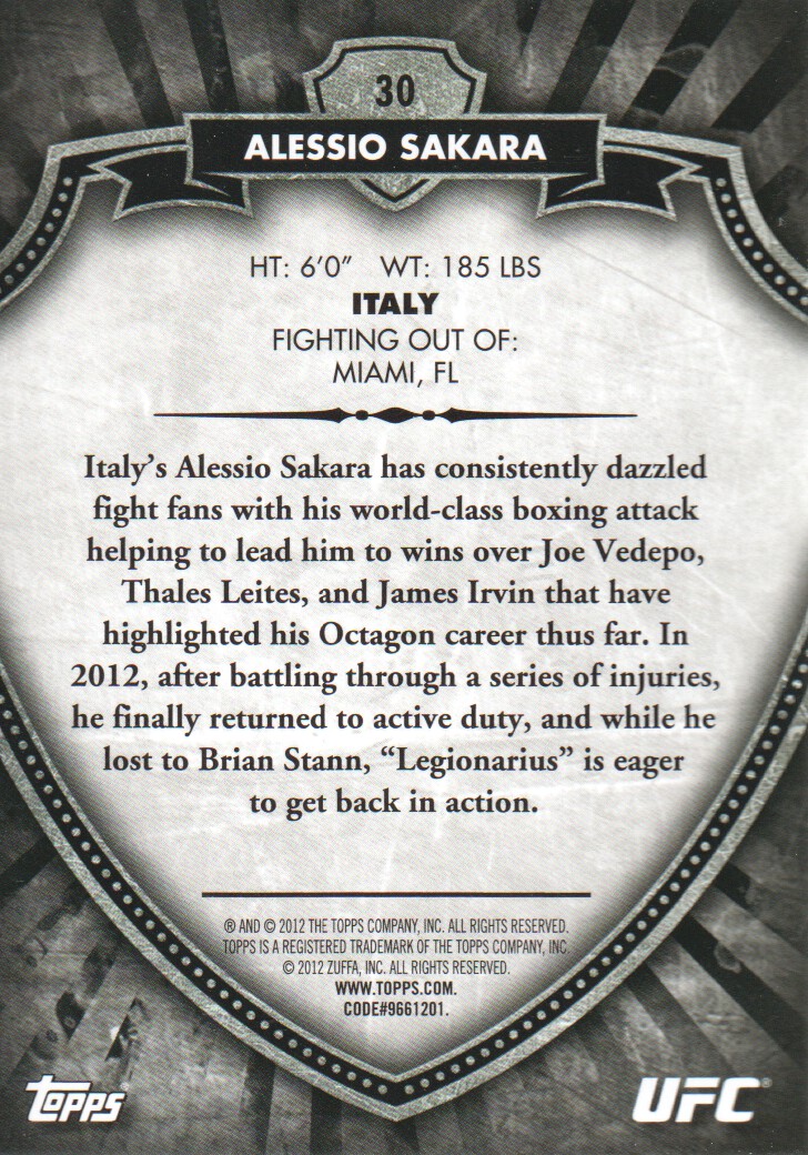 B6579- 2012 Topps UFC Bloodlines MMA Card #s 1-150 -You Pick- 15+ FREE US SHIP - Picture 41 of 195