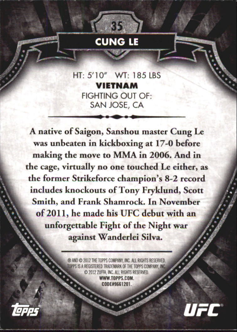 B6579- 2012 Topps UFC Bloodlines MMA Card #s 1-150 -You Pick- 15+ FREE US SHIP - Picture 47 of 195