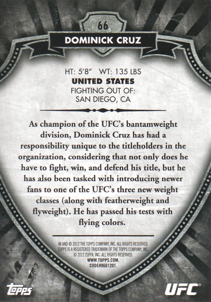 B6579- 2012 Topps UFC Bloodlines MMA Card #s 1-150 -You Pick- 15+ FREE US SHIP - Picture 85 of 195