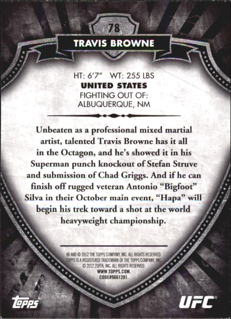 B6579- 2012 Topps UFC Bloodlines MMA Card #s 1-150 -You Pick- 15+ FREE US SHIP - Picture 97 of 195