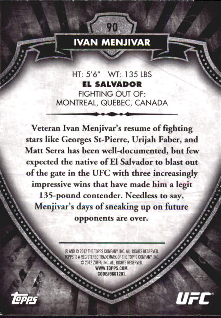 B6579- 2012 Topps UFC Bloodlines MMA Card #s 1-150 -You Pick- 15+ FREE US SHIP - Picture 115 of 195