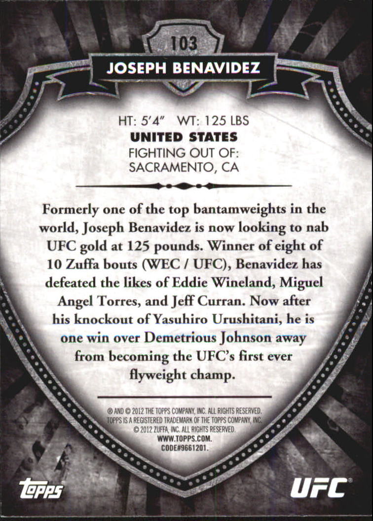 B6579- 2012 Topps UFC Bloodlines MMA Card #s 1-150 -You Pick- 15+ FREE US SHIP - Picture 131 of 195