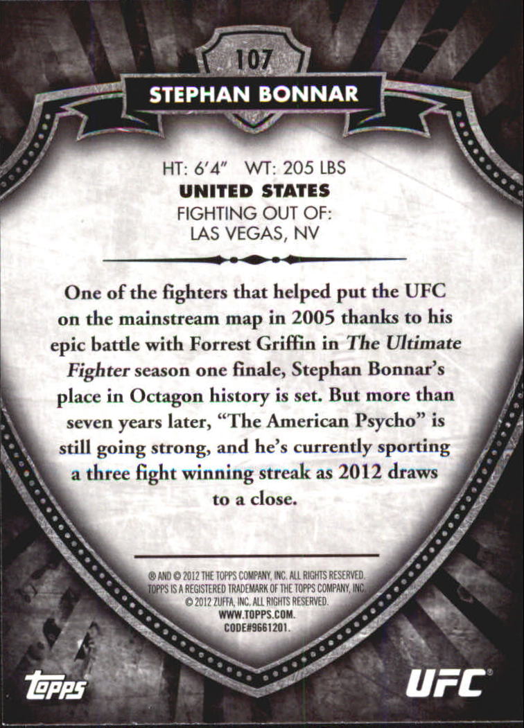 B6579- 2012 Topps UFC Bloodlines MMA Card #s 1-150 -You Pick- 15+ FREE US SHIP - Picture 135 of 195