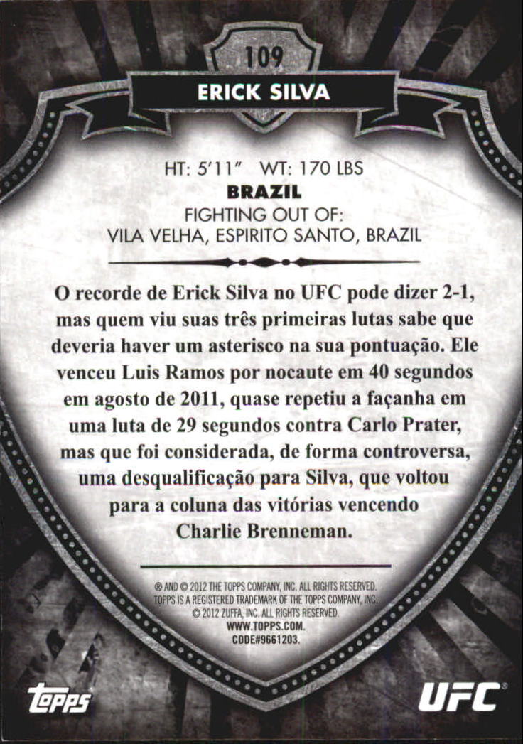 B6579- 2012 Topps UFC Bloodlines MMA Card #s 1-150 -You Pick- 15+ FREE US SHIP - Picture 137 of 195