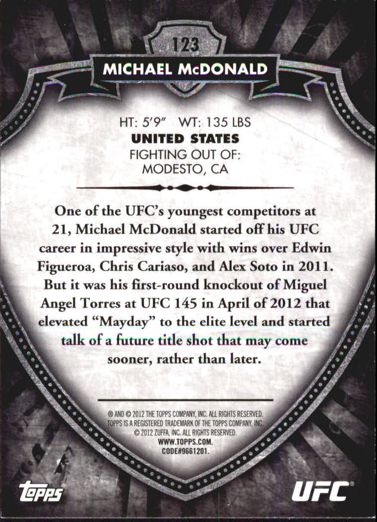 B6579- 2012 Topps UFC Bloodlines MMA Card #s 1-150 -You Pick- 15+ FREE US SHIP - Picture 159 of 195
