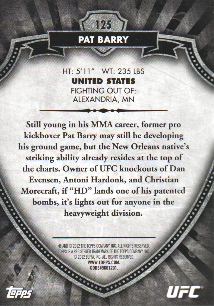 B6579- 2012 Topps UFC Bloodlines MMA Card #s 1-150 -You Pick- 15+ FREE US SHIP - Picture 161 of 195