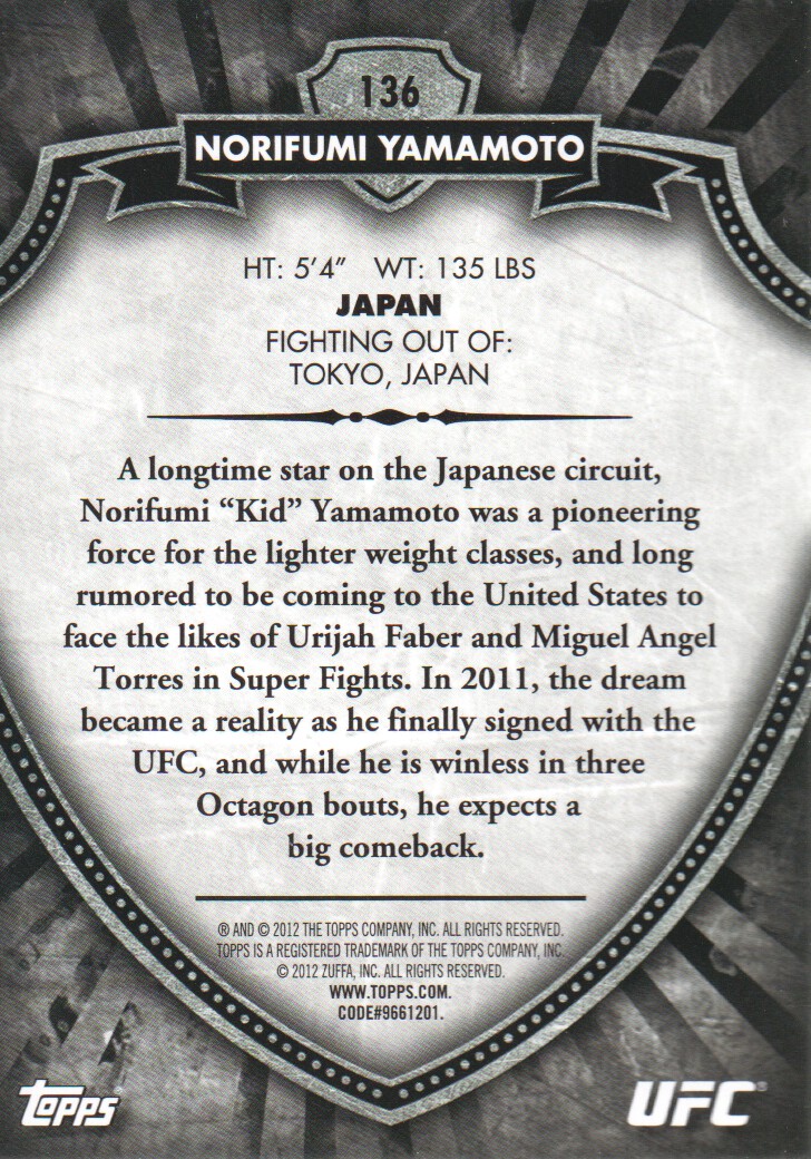 B6579- 2012 Topps UFC Bloodlines MMA Card #s 1-150 -You Pick- 15+ FREE US SHIP - Picture 179 of 195