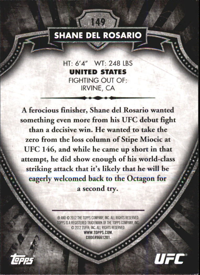 B6579- 2012 Topps UFC Bloodlines MMA Card #s 1-150 -You Pick- 15+ FREE US SHIP - Picture 195 of 195