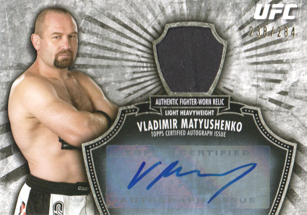2012 Topps UFC Bloodlines Fighter Relics Autographs #FARVM Vladimir Matyushenko/284