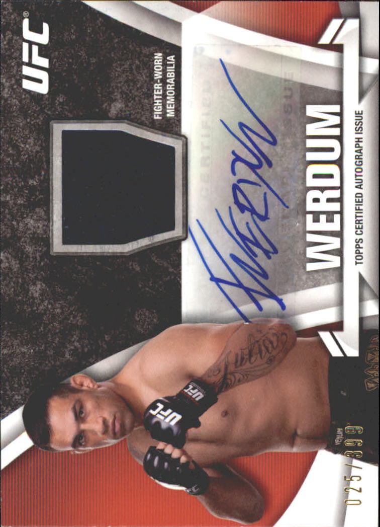 2013 Topps UFC Knockout Fighter Relics Autographs #KARFW Fabricio Werdum/399