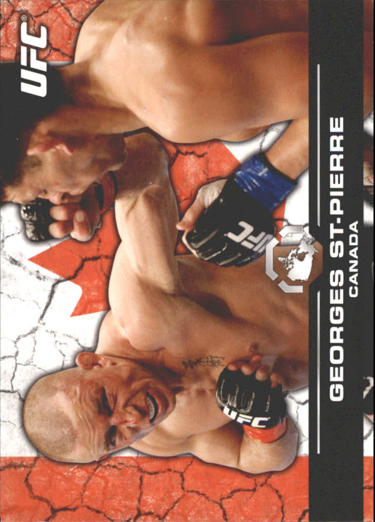 2013 Topps UFC Bloodlines Flag Parallel #100 Georges St-Pierre