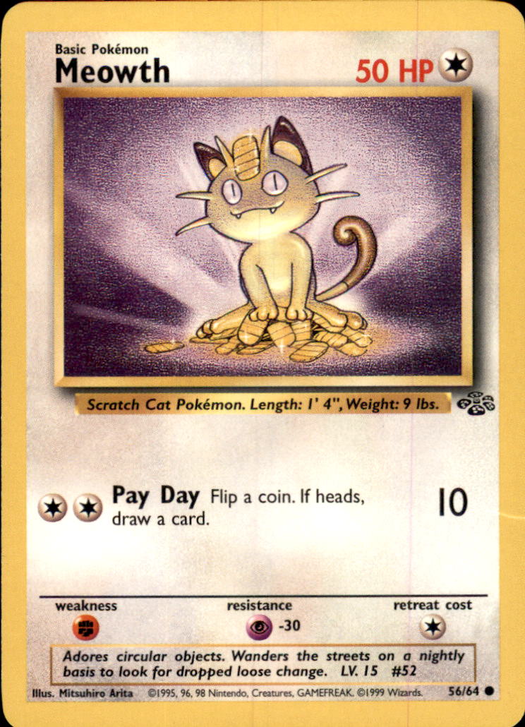 1999 Pokemon Jungle Unlimited #56 Meowth C