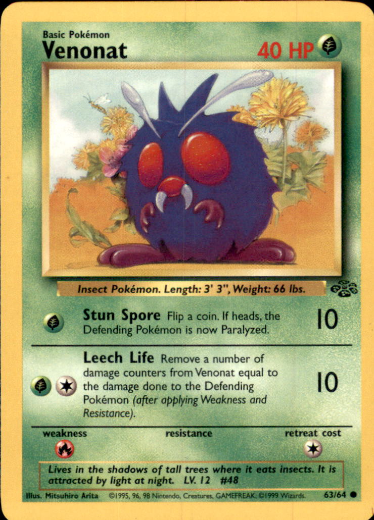 1999 Pokemon Jungle Unlimited #63 Venonat C