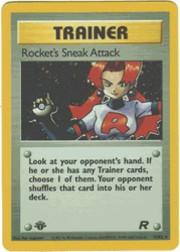 2000 Pokemon Team Rocket Unlimited #16  Rocket's Sneak Attack HOLO R