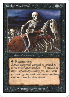 1993 Magic The Gathering Unlimited #107 Drudge Skeletons C
