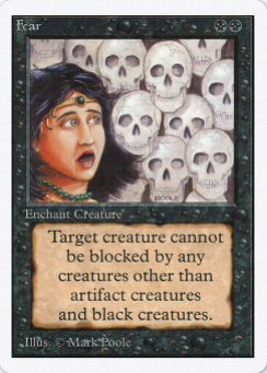 1993 Magic The Gathering Unlimited #109 Fear C