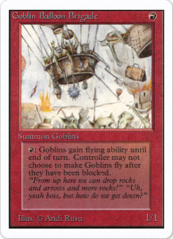 1993 Magic The Gathering Unlimited #154 Goblin Balloon Brigade U
