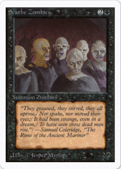 1993 Magic The Gathering Unlimited #126 Scathe Zombies C