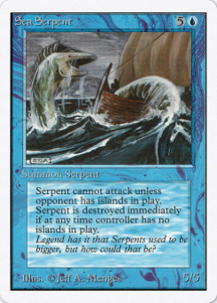 1993 Magic The Gathering Unlimited #77 Sea Serpent C